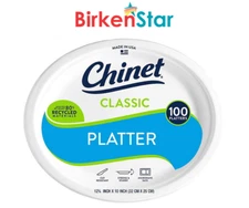Chinet Classic Platter, 12.63" x 10" (100 ct.) Great Price