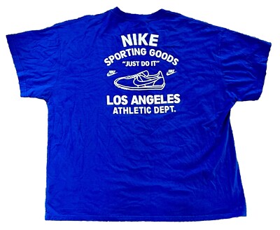 Nike Athletic — Blue Graphic T-Shirt — Size Men's 2XL