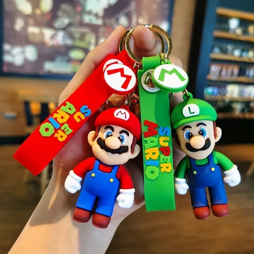 ✅Super Mario Bros Luigi Donkey Kong Mini Figure PVC Figure Keychain