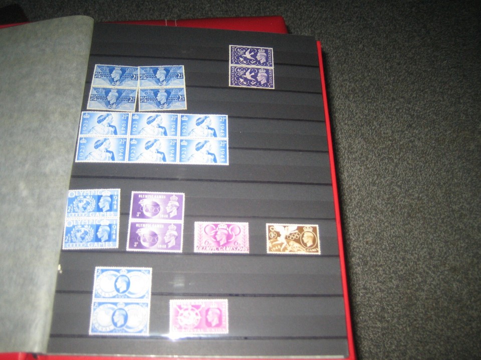 gb stamps ( umm & hm ) in red stock book / stamp album eBay