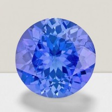 Tanzanite Round Cut Gemstone 2 Cts - 9 mm Flawless Loose Gem