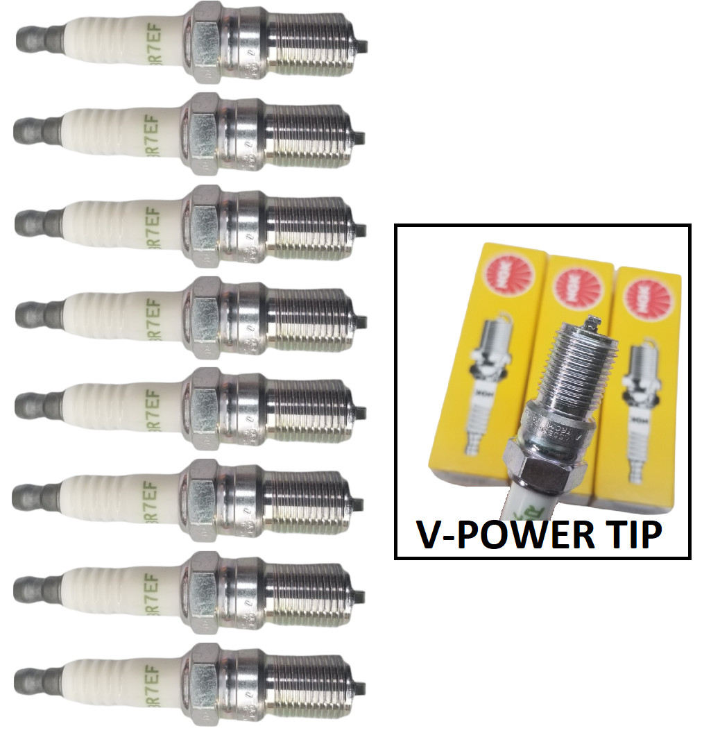 NGK V-POWER Spark Plug 3346 Set of 8 - BR7EF