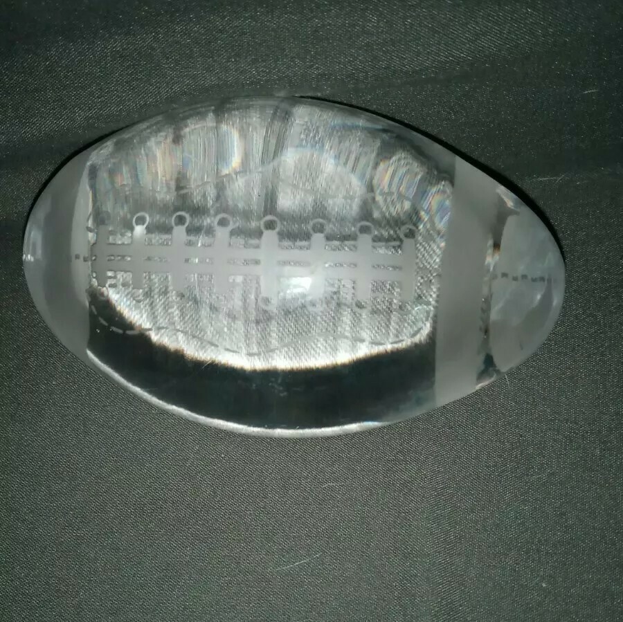 Tiffany & Co. Lead Crystal Glass Football Paperweight Art Glass | eBay