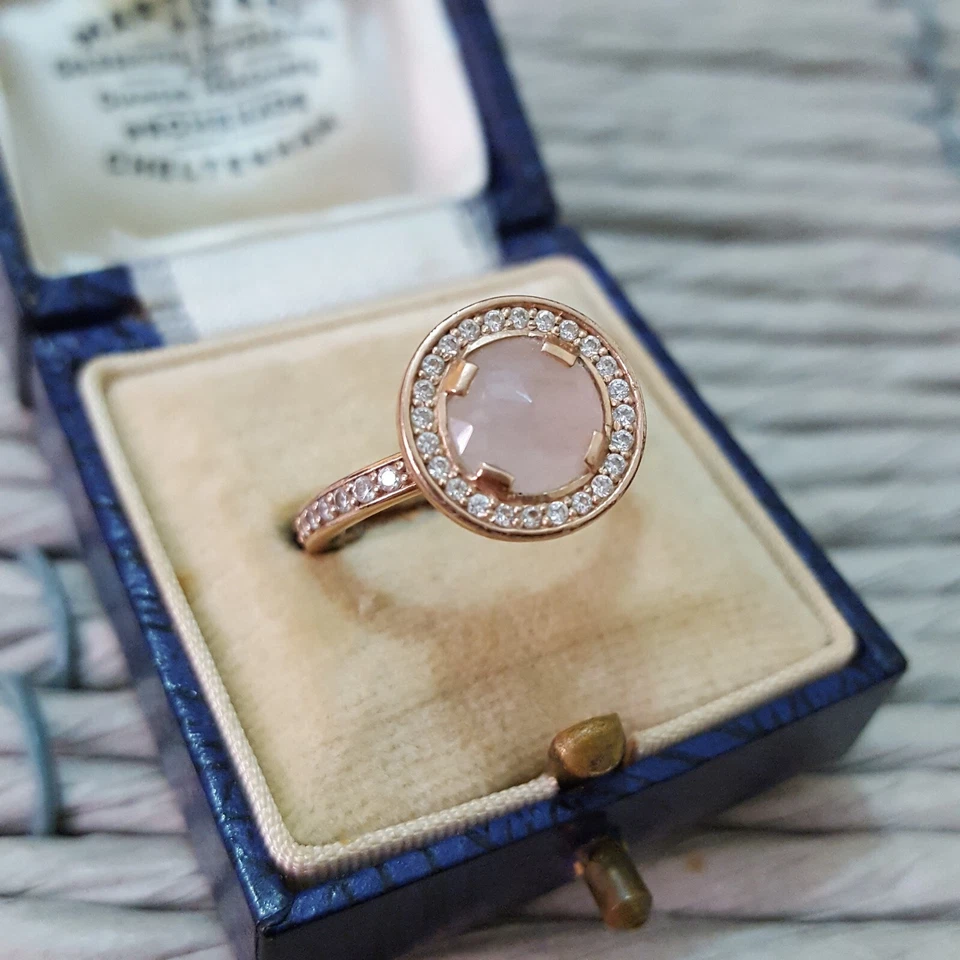 Thomas Sabo 925 Sterling Silver Ring, Rose Quartz, Size 48 UK i.5 US 4.5 - Image 2 of 4