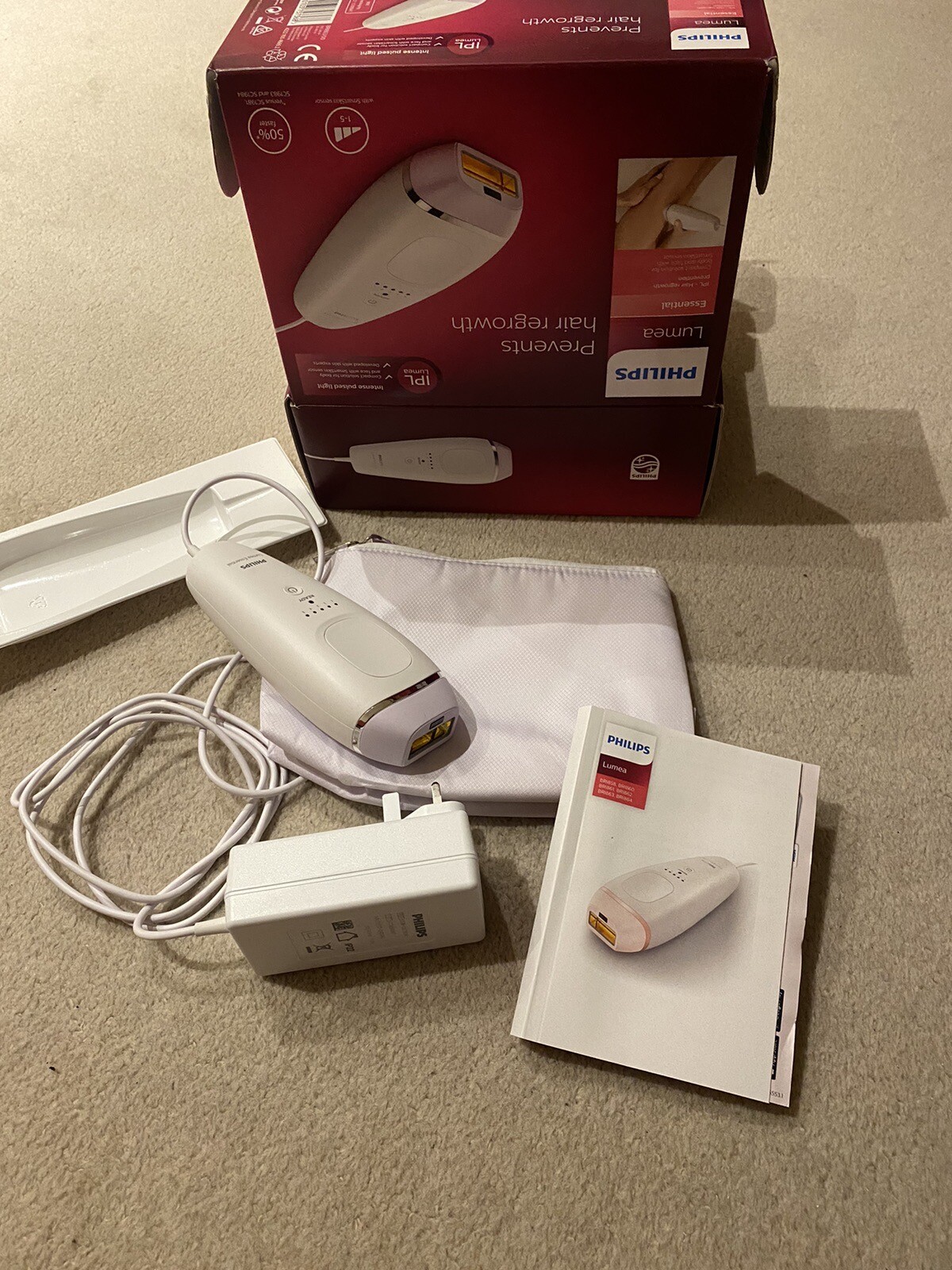 Philips BRI863 Lumea Essential IPL Hair Removal Device, Body/Face/Arm