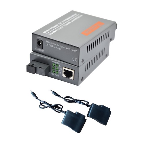 3km Gigabit Single Fiber SC Port External Power Supply Optical Media Converter u