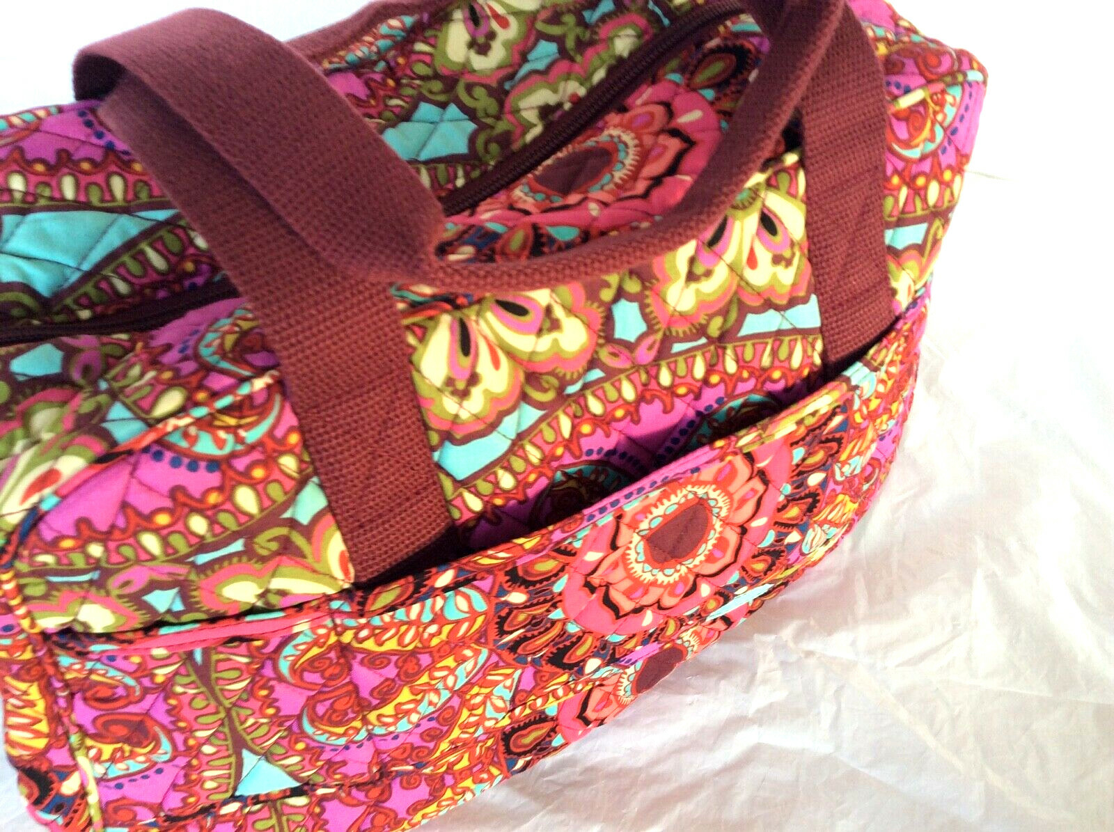 Vera Bradley Sport Gym Travel Bag Trolley Sleeve Resort Medallion NWT