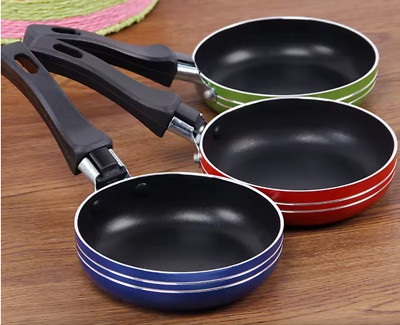 Eierpfanne Brattopf Camping Mini gebraten klein flach antihaftbeschichtet Kochgeschirr Bratpfanne