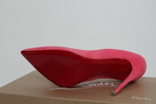 sz 8 / 38.5 Christian Louboutin So Kate Pink Suede Classic Pointed Toe Pump Shoe - Picture 8 of 10