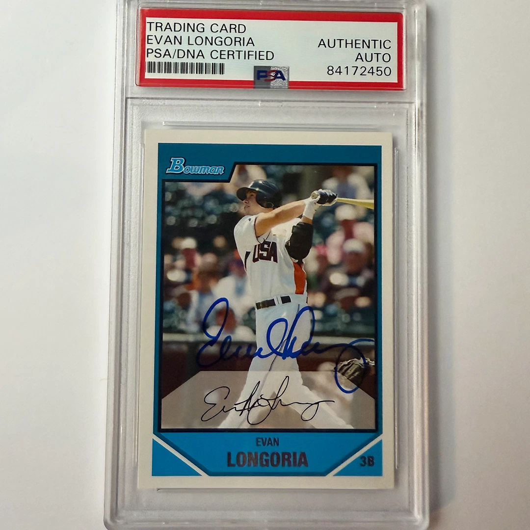 Evan Longoria Professional Sports Authenticator (PSA) Baseball