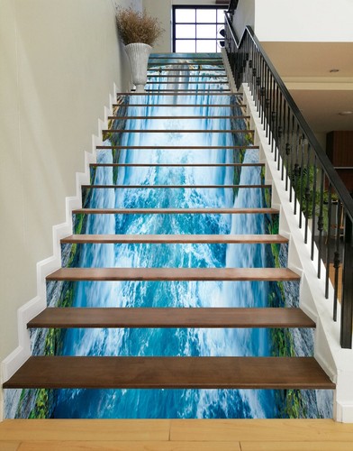 Décor Mural 3D Waterfall 085NA Pour Contremarches D'escalier - Papier Peint