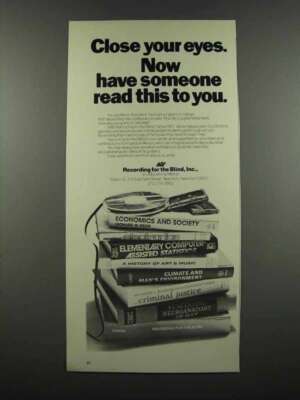 1983 Recording for the Blind, Inc. Ad - Close Your Eyes