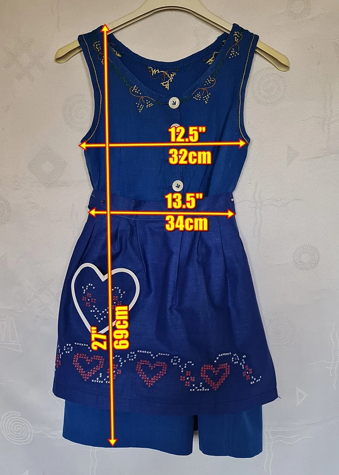 ВИНТАЖНОЕ ПЛАТЬЕ РУЧНОЙ РАБОТЫ TRACHTEN OKTOBERFEST DIRNDL TYROL ДЕВОЧКА РАЗМЕР: США 4/ЕС 104 - Изображение 2 из 4