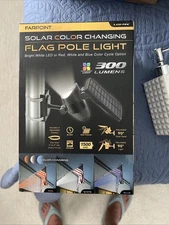 Flag Pole Light, LED Color Change Spotlight Auto Active Free Shipping!