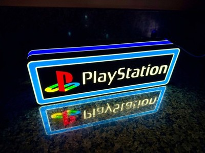 PlayStation Inspired LED Sign 11'' - Classic Logo Light - Gaming Wall Decor