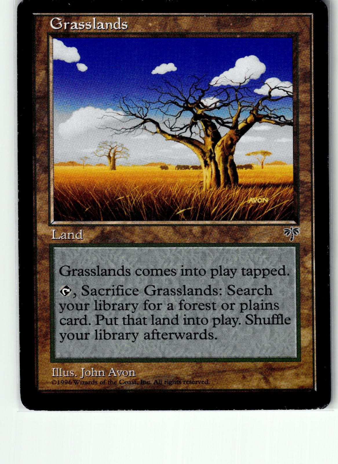 Grasslands Uncommon Mirage Magic: The Gathering Lightly Played