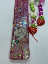 Custom Acrylic Bookmark Charm resin Strawberry Shortcake Inspired 1 Piece 