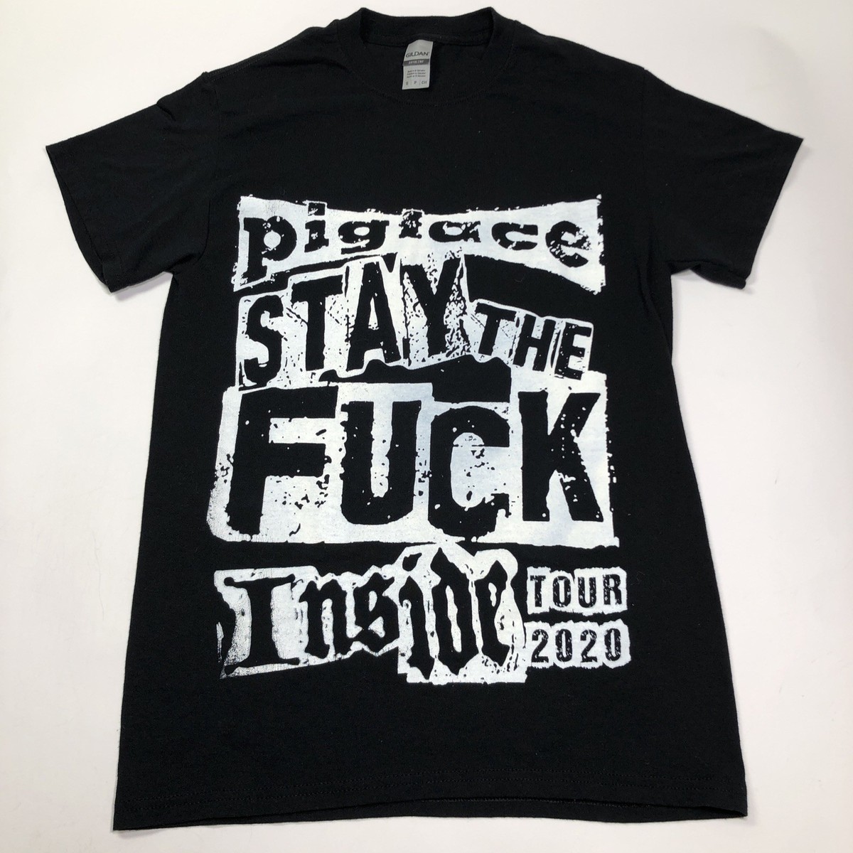 Pigface Stay The F*** Inside 2020 Tour Dbl Sided Small T Shirt Rare Band Tee View 2