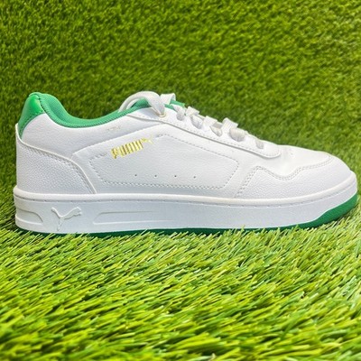 Puma Court Classy Womens Size 8.5 White Green Athletic Leather Shoes Sneakers