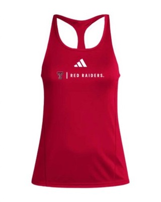 Adidas Women's Texas Tech Designed To Train Tank Red