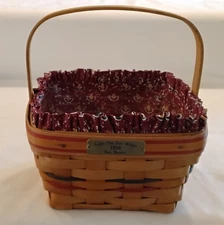 Longaberger 1996 Bee Basket Light The Fire Within - Liner and Protector