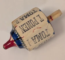 Toma Todo Mexican Game - Pirinola Take One - Vintage Wooden Spinning Top Toy