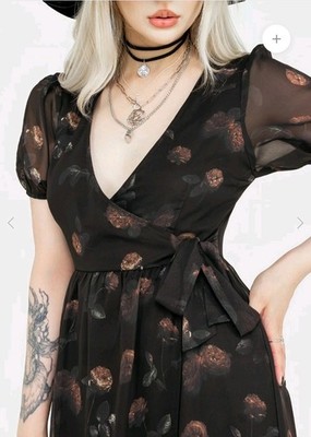 Disturbia Monica  Damen Blumenmzster Wickelkleid Gr. 42 Mehrfarbig 