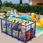 AplusChoice 280 Gallon Rolling Mesh Pool Storage Bin Cart with Mesh Cover Net — photo 9