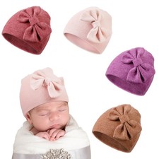 4 PCS Preemie Hats Bow Cap Hospital Premature Baby Cotton Beanie 37 Lbs