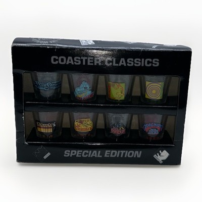 VTG Cedar Point Coaster Classics Special Edition Shot Glasses 8 pk 1964-1989 NIB