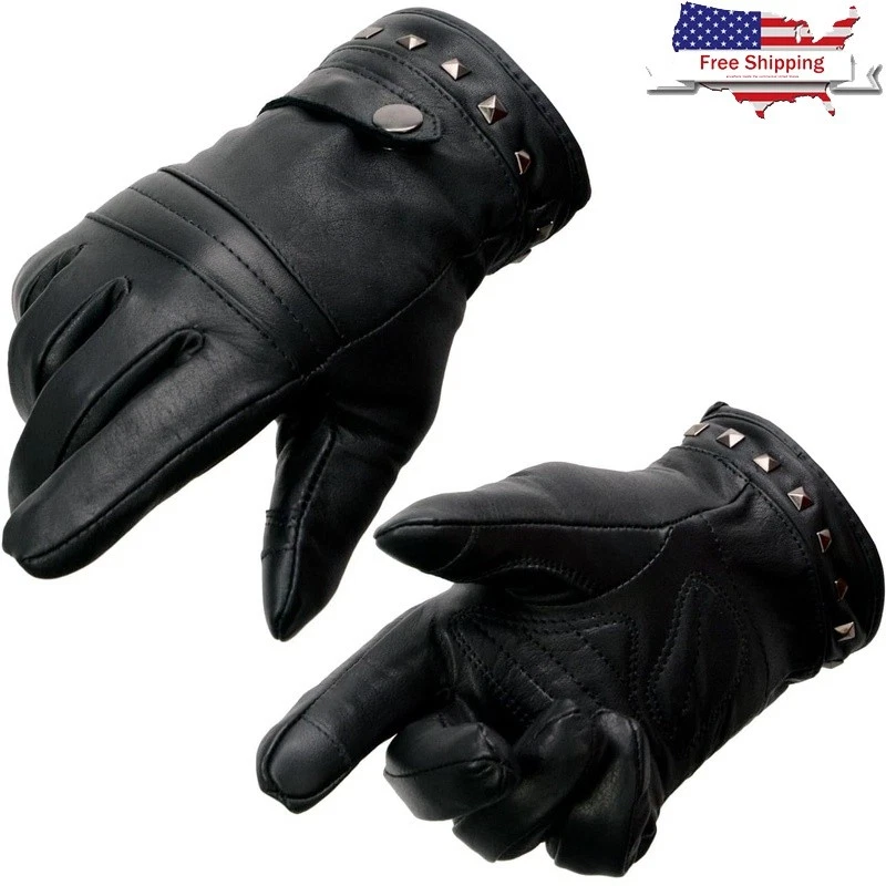 Touchscreen Leather Gloves Women Adjustable Wrist Gel Palm Motorcycle Gear New
Opens in a new window