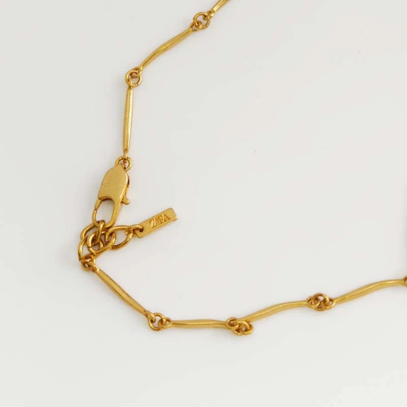 20" Zara Dije Cuello Babero Distintivo Collar Retro Mujeres Fiesta Vacaciones Joyería Foto 4 de 4