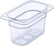 Plastic Food Pan 1/9 Size 4 Inches Deep Clear