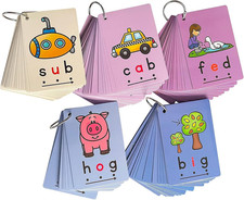 CVC Flashcards, CVC Word Builders, Toddler Learning Toys, Learning Supplies for