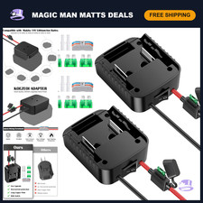 Power Wheel Adapter Kit for Makita 18V Battery - 2 Packs, Fuse, Switch  12AWG W
