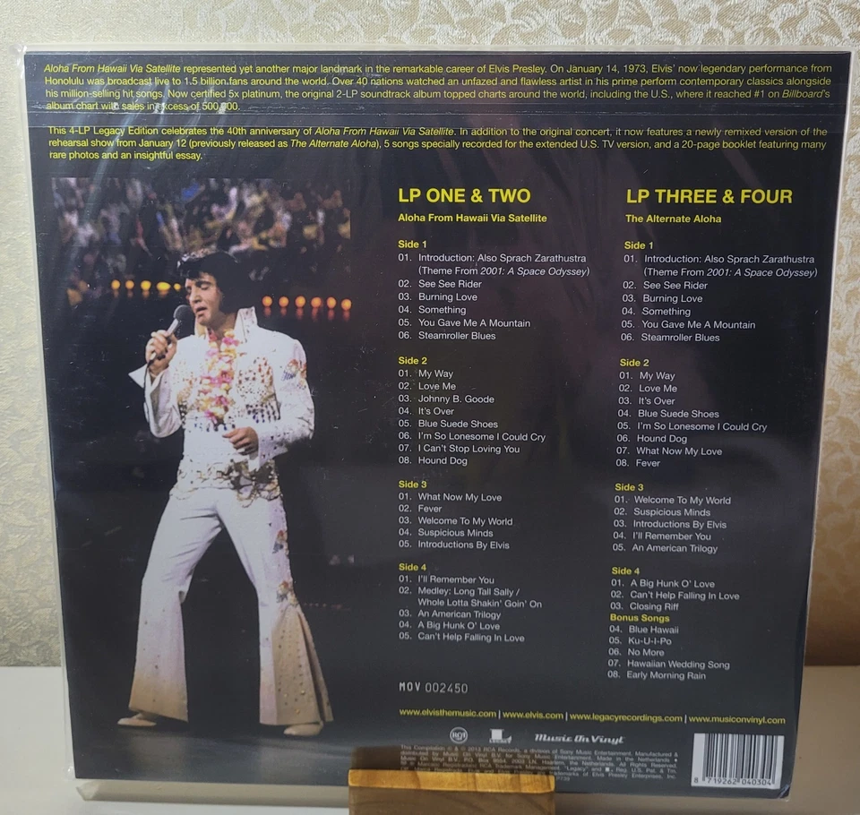 ELVIS PRESLEY - ALOHA FROM HAWAII VIA SATELLITE (Sealed & New)w/minor sleeve dmg - Image 2 of 4