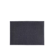 Hermès Bifold Card Holder Wallet Graphite Alligator Mysore 4 Slots