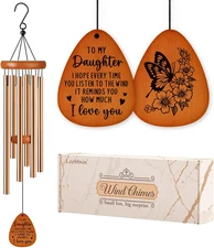Gifts for Daughter, Daughter Wind Chimes, Christmas Best Gift for Daughter, Birt