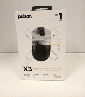 Pulsar X3 Right Handed Ultra Light Weight Mouse Size 1 (Mini), Black - No Dongle