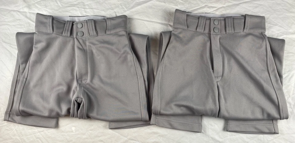 2 PAIR Easton Baseball Youth Boys Baseball Pants Gray Choose Size - Image 4 of 4