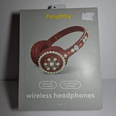 Heyday Wireless Bluetooth Red With Pearls
