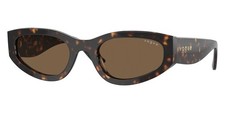 Vogue Woman Sunglasses 0VO5585S W65673 54mm Dark Havana - Dark Brown Lens - NEW