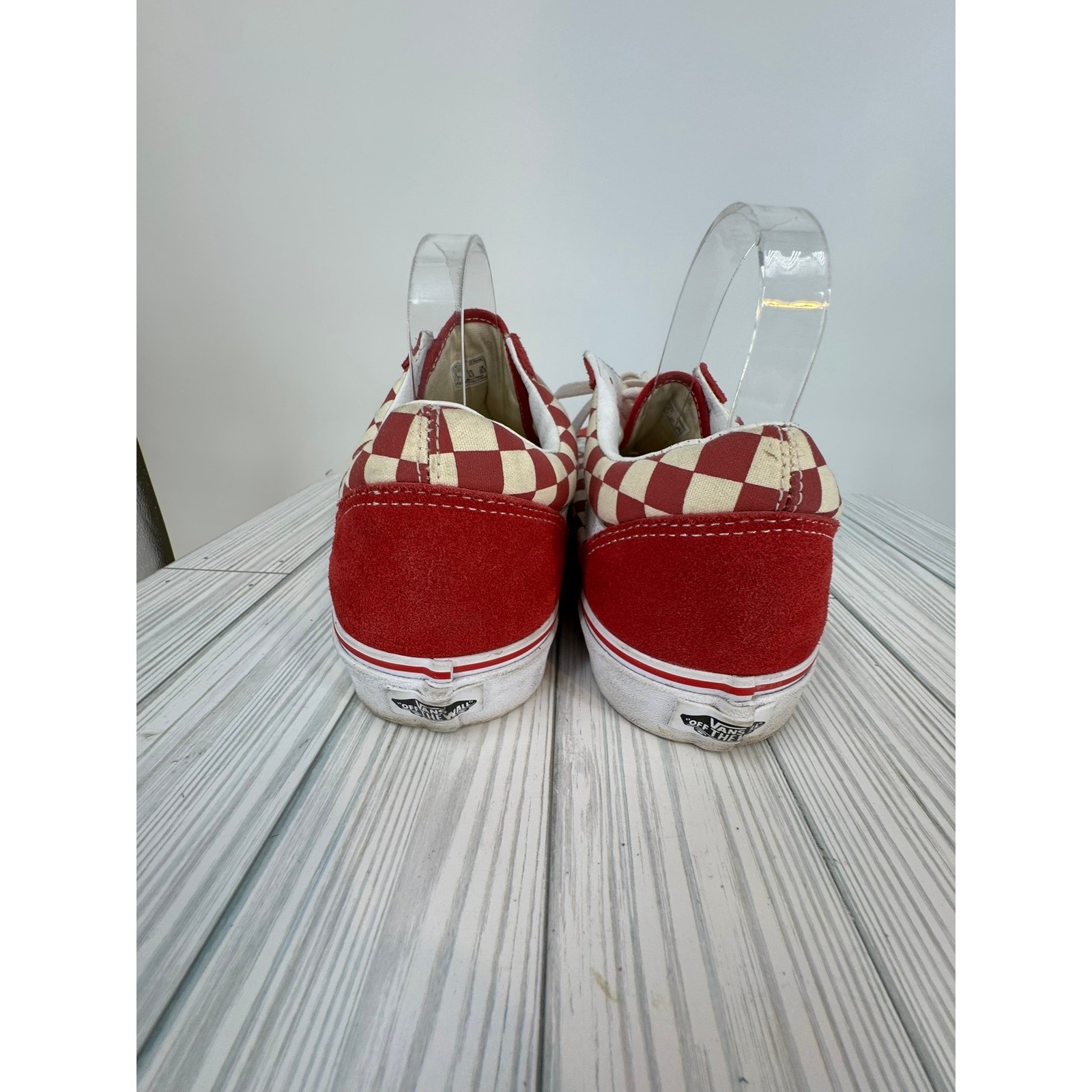 Vans Skater Low Top Red Checkerboard Suede Canvas Sneakers Men's Shoes Size 12 thumbnail 7