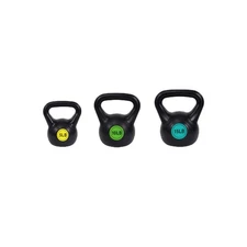 OLIXIS 3-Piece Kettlebell Set - 30LBS Workout Strength Training Fitness Home Gym