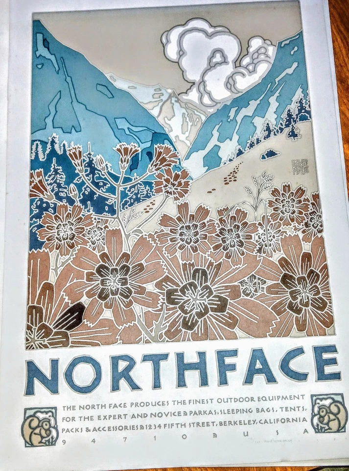 复古 Northface 签名 20 世纪 70 年代艺术印刷品 David LANCE GOINES 海报原版 — 第 3/4 张图片