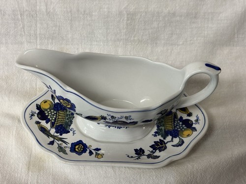 Spode Gravy Barca e Sottopiastra Separata Bluebird 8" Sottopiastra Asis - Foto 2 di 10