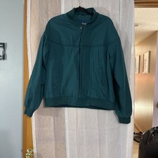 Par Four Vintage Green Zip Front Jacket Men’s Large Golf Windbreaker USA Made