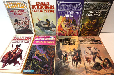 Edgar Rice Burroughs vintage paperback book lot