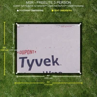 Msr Hubba Hubba 1-Person Backpacking Tent Tyvek Footprint for the MSR FREELITE 3 PERSON Tent