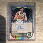 Nate Bittle 2025-26 Bowman Chrome Prospect Autographs Refractor Auto #/499